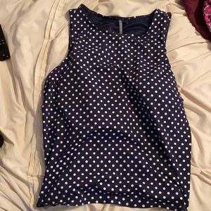 Lands’ End navy swimsuit